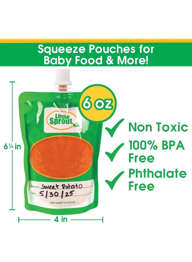 Sprout Cups Disposable 6oz Baby Food Storage Pouch Containers, 48 Pack - Image 2